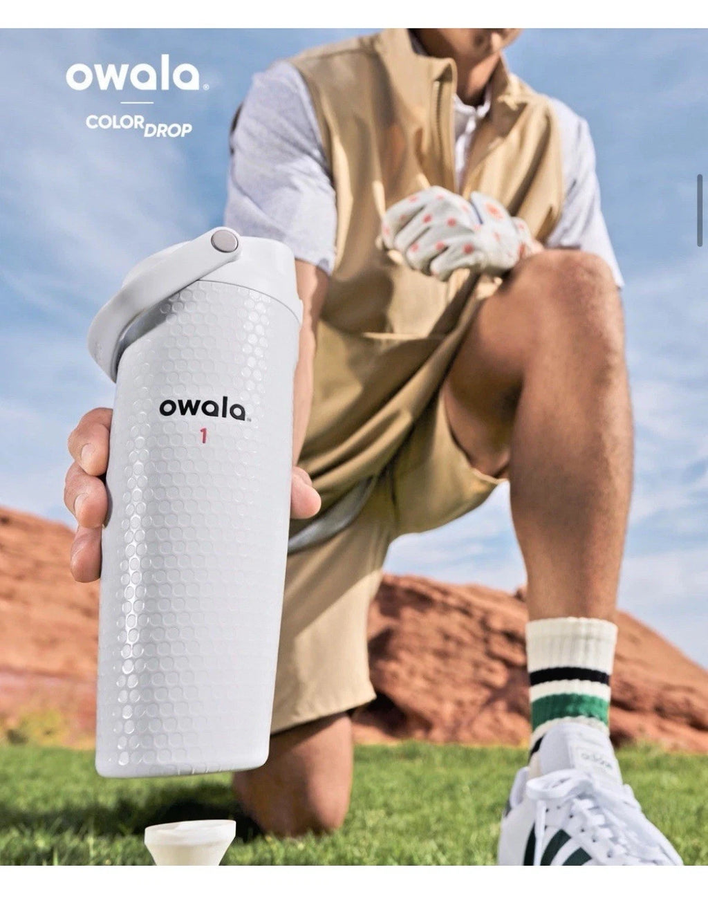 Owala 30oz FreeSip Sway Fairways For Days Golf Water Bottle In Hand⛳️ RARE